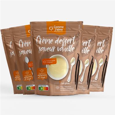 5 Crèmes dessert saveur VANILLE